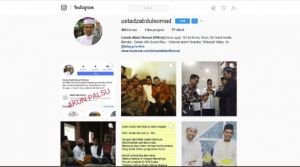 Akun Instagram Ustaz Somad Sudah Aktif Kembali