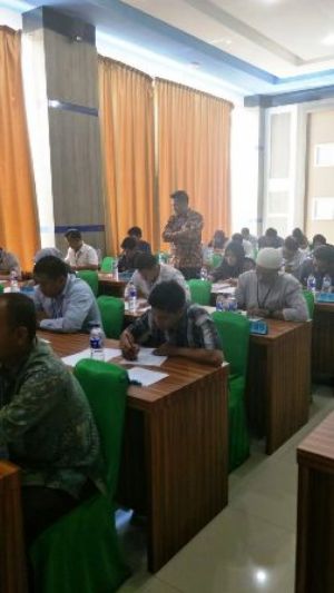 Calon Komisioner KPU 7 Kabupaten yang Lolos CAT Ikuti Psikotes Pagi Ini