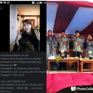 Wah.. Artis Sumbar Rayola  Meriahkan Pertemuan Terbatas Zainal-Arsal di Gunung Raya