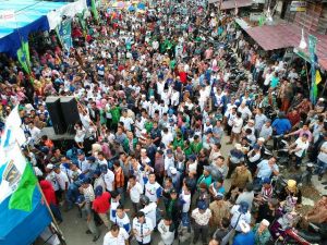 Ribuan Massa Hadir di Pengukuhan Tim Adi Rozal-Ami Taher untuk Dua Kecamatan ini
