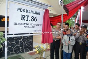 Resmikan Pos Kamling di RT 36 Pall Merah, Begini kata Kapolda Jambi 