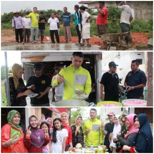 Disuguhi Lontong Saat Gotong Royong di Kenali Besar, Warga juga  Berikan Kejutan Kue Ulang Tahun