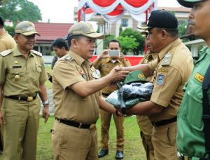 Merangin Gelar Apel Siaga Linmas,  Amankan Jalannya Pilkada Merangin 2018