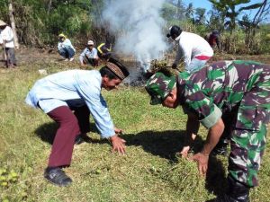 Gotong Royong merupakan Wujud Nyata Kemanunggalan TNI Dengan Rakyat