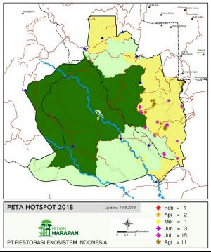 Kebakaran Hutan Harapan Sebagian Besar di Area Konflik