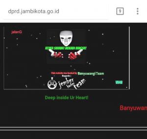 Website DPRD Kota Jambi Diretas Hacker, Begini Penampilannya