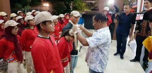 Kadiskepora Provinsi Jambi Sambut Kedatangan Rombongan Kirab Pemuda di Bandara
