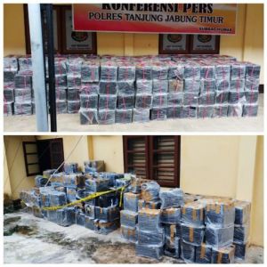 8.553 Botol Miras Ilegal Diamankan Polres Tanjabtim