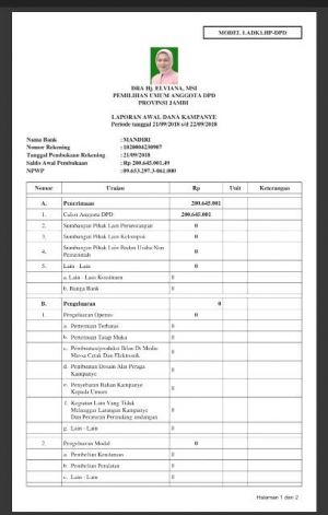 Bantah Lapor Nol Rupiah di LADK, Elviana: Saya Sudah Sampaikan Rp200.645.001 ke KPU