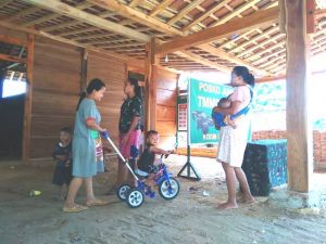 Kemarin Dipakai Posko TMMD, Kini Dipakai Momong Anak