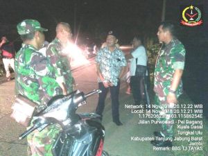 Banjir di Tungkal Ulu, Dandim Tanjab Turun ke Lokasi