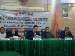 Dugaan Administrasi Pemilu Caleg Merangin dan Kerinci Dilanjutkan Ke Sidang Pemeriksaan