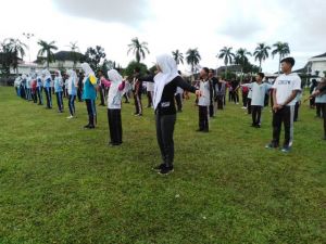 Sukseskan Acara Milenial Festival, Ratusan Pelajar SMA Kota Jambi Latihan Senam Kolosal
