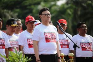 Kemendagri dan BNPP  Gelar Apel Bersama ASN dalam Rangka Persiapan Pemilu Serentak 2019