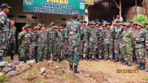 Dandim 0417/ Kerinci Tinjau Posko Satgas TMMD ke 104 di Desa Sungai Ning