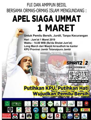 Apel Siaga Umat 1 Maret, FUI Akan Putihkan KPU Untuk Pemilu Bersih