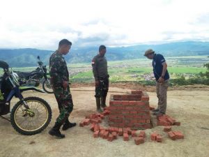 Dansatgas TMMD Cek Lokasi Prasasti