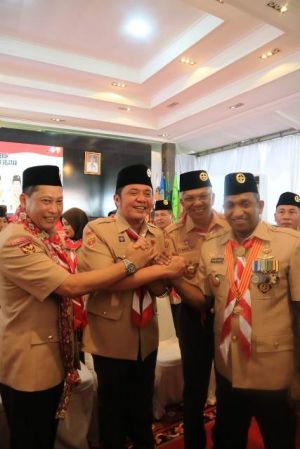 Rombongan Ka Kwarda Hadiri Pelantikan Herman Deru di Palembang