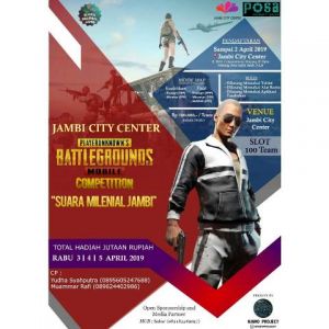 Silahkan Daftar, Suara Milenial Jambi Gelar PUBG Mobile Tournament