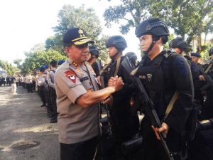 Polda Terjunkan Satu Kompi Brimob Amankan Situasi Pemilu 2019 di Kerinci