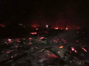 Kebakaran Hebat di Mendahara, 62 Rumah Ludes Terbakar, 192 Jiwa Kehilangan Tempat Tinggal