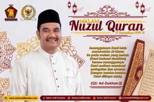 SAH: Makna Nuzul Quran Itu Jadikan Al Quran Sebagai Panduan Hidup
