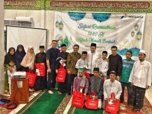 Pertamina EP Bersama SKK Migas dan Jurnalis Jambi Berbagi Berkah Ramadan ke Hafidz Quran Yatim Jambi