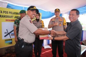 Datangi Pospam Pelayanan Mudik Lebaran, Wakapolda Jambi Himbau Pengguna Jalan Agar Waspada