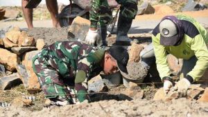 Terkendala Cuaca, Target Pengerjaan Talud TMMD Mundur