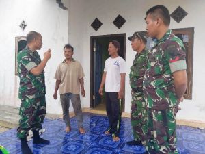 Danramil Matangkan Persiapan Media Center di Lokasi TMMD di Desa Ladang Peris