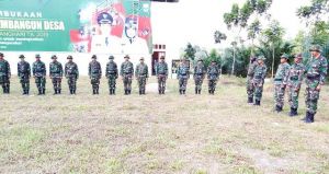 Kapten Inf Rilman Pimpin Pelaksanaan Gladi Pembukaan TMMD di Desa Ladang Peris