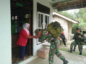 Satgas TMMD Tiba di Rumah Orang Tua Asuh