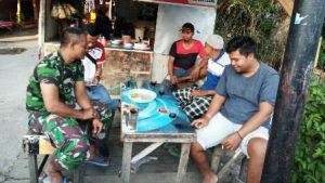 Ngopi Bareng di Lokasi TMMD, Sarana Efektif Jalin Silahturahmi