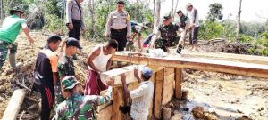 Pembangunan Jembatan di Jalan Baru TMMD Sudah 30 Persen