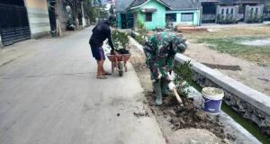 TNI Juga Prakarsai Penghijauan di Desa Sasaran TMMD