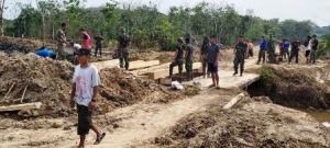  Jembatan Kedua Program TMMD Kodim 0415/Bth Sudah Mulai Dikerjakan