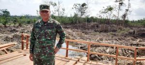 Jembatan yang Dibangun di Jalan TMMD Desa Ladang Peris Ini Bisa Dilalui Truk
