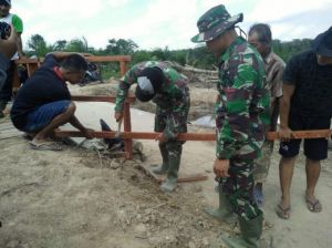 Program TMMD Bangkitkan Semangat Gotong Royong Warga di Desa Ladang Peris