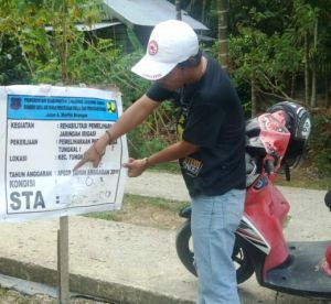 Dewan Belum Ketok Palu, Plang Proyek APBDP Ini Sudah Terpasang