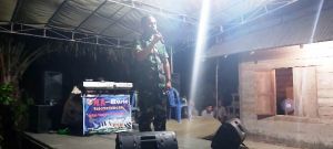 Kasdim Wakili Dansatgas Hadiri Malam Perpisahan Satgas TMMD di Desa Ladang Peris