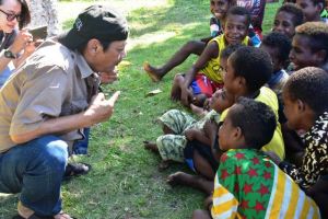 Dipimpin Prof Hermawan, 250 Anak di Nabire Disentuh Binmas Noken Polri Dalam Program Polisi Pi Ajar