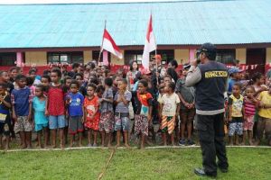 Sambut HUT RI ke 74, Binmas Noken Polri Gelar Lomba di SD Inpres Utikini Baru