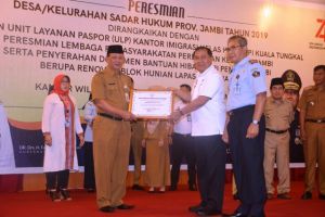 Pemprov Jambi Bantu Renovasi Lapas serta Upayakan Reward Guna Peningkatan Desa/Kelurahan Sadar Hukum