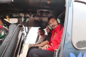 Gunakan Helikopter, Kapolda Tinjau Titik Hostpot di Wilayah Provinsi Jambi