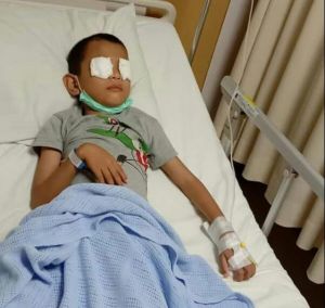 Akibat Asap Karhutla, Kornea Mata Fikri Lecet Hingga Harus Dirawat di Rumah Sakit Siloam Jambi 