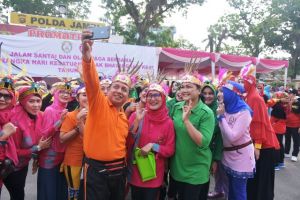 Sambut HKGB Ke 67 Polda Jambi Gelar Olahraga Bersama