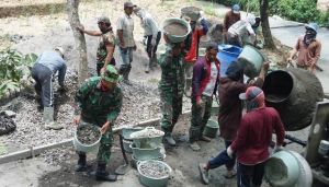 Mangul Pasir, Usung Kricak Juga Dilakukan Satgas TMMD