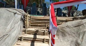 Digunakan Saat Upacara Pembukaan TMMD, Tangga Bambu Menginspirasi