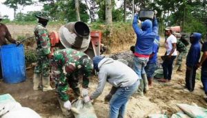 Terus Galang Kebersamaan Untuk Selesaikan Fisik TMMD