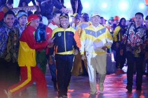 Porwil X Resmi Dibuka, Taburan Kembang Api Warnai Stadion Semarak Sawah Lebar Bengkulu